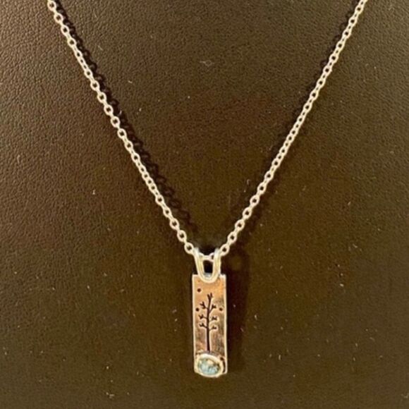 Jewelry - Sand Tree Necklace on Cable Chain. Small & Delicate.